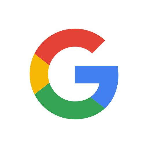 Google logo. Capital letter G that is coloured red, yellow, green and blue